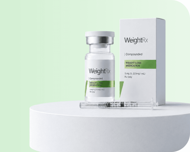 WeightRx compounded medication vial and carton